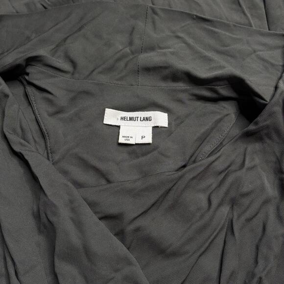 Helmut Lang Draped Halter Midi Dress Size P Made in USA Asymmetrical Minimalist - Picture 9 of 11